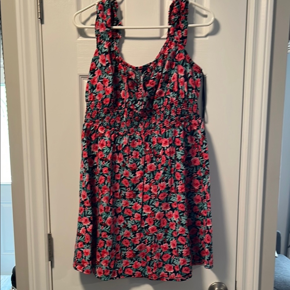 Old Navy Pink and Green Floral Sundress